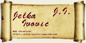 Jelka Ivović vizit kartica